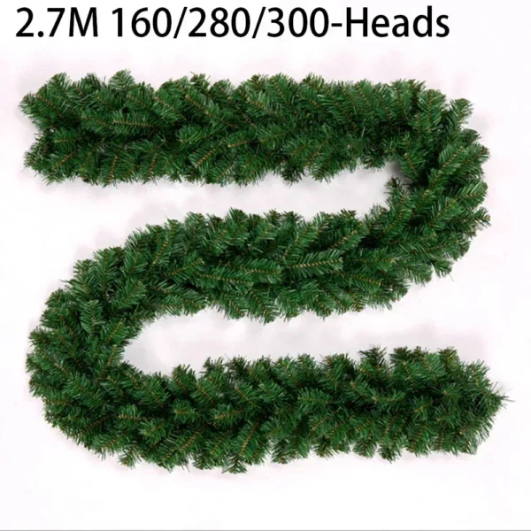 2.7M Artificial Pine Leaf Rattan Strip Green Christmas Garland Christmas Pine Tree Rattan Decor Xmas Tree Ornament - Image 5