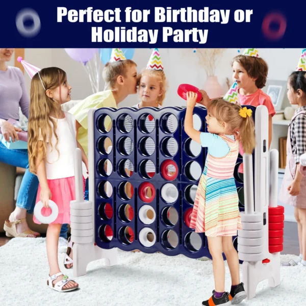 Giant 4 in A Row Jumbo 4-to-Score Chess Set Large Family Indoor Outdoor Game Toy - Image 4