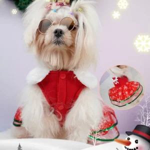 Dog Christmas Costume Skirt Christmas Bling Dog Dress Christmas Theme Dog Dress Outfit Christmas Dress Up Supplies