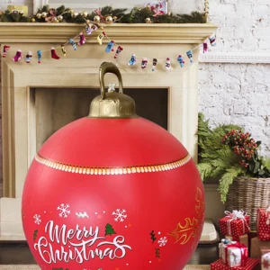 60CM Xmas Decorative Ball Water-Proof Christmas Inflatable Ball Colorful Large Porch Courtyard Ornaments
