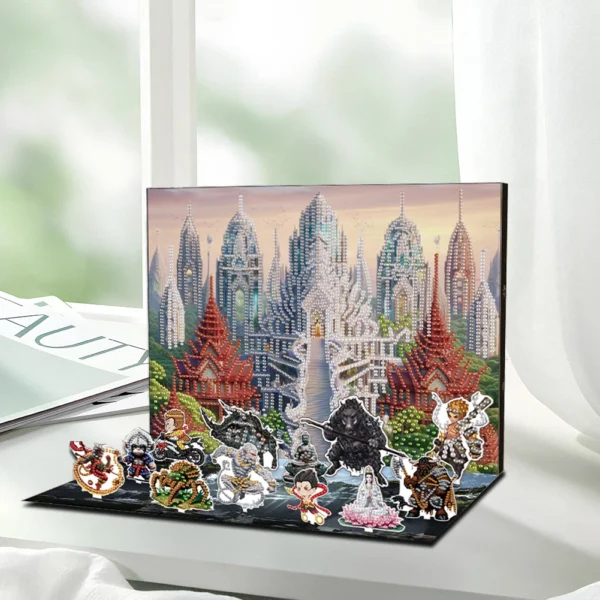 Christmas Wukong Diamond Painting Ornament Countdown Calendar Box DIY Diamond Desktop Decor Countdown Surprise Box for Beginner - Image 2