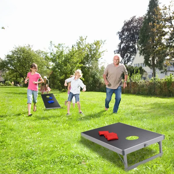 Bean Bag Toss Portable Professional Cornhole Game Set 8 Bean Bags 2 Play Boards - Image 4
