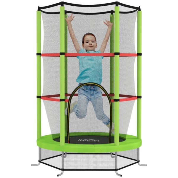 Kids Trampoline Mini Bouncer w/ Enclosure Net for 3-6 Years - Image 2
