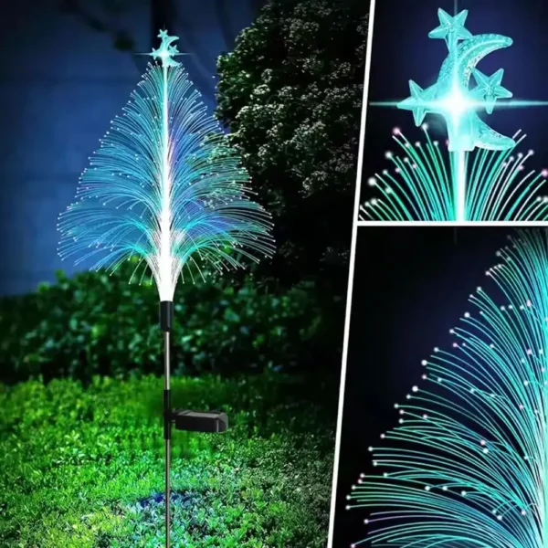 2Pcs Double Layer Solar Landscape Lights Outdoor Garden Christmas Lamp 7 Color - Image 3