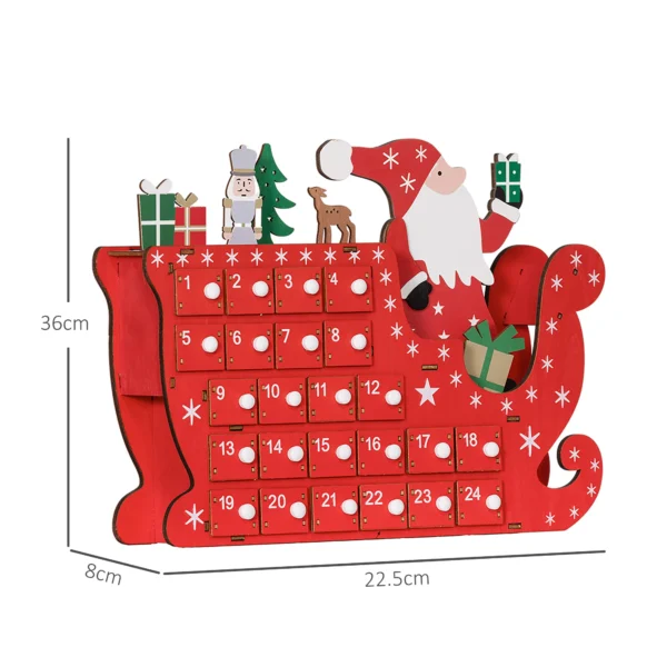 Advent Calendar, Christmas Countdown Calendar with 24 Drawers - Image 3