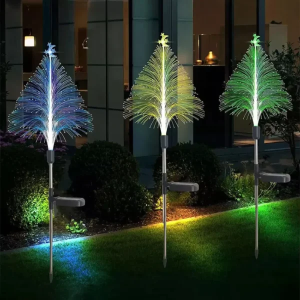 2Pcs Double Layer Solar Landscape Lights Outdoor Garden Christmas Lamp 7 Color - Image 5