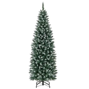 6 FT Artificial Xmas Tree Hinged Christmas Tree with 618 Branch Tips