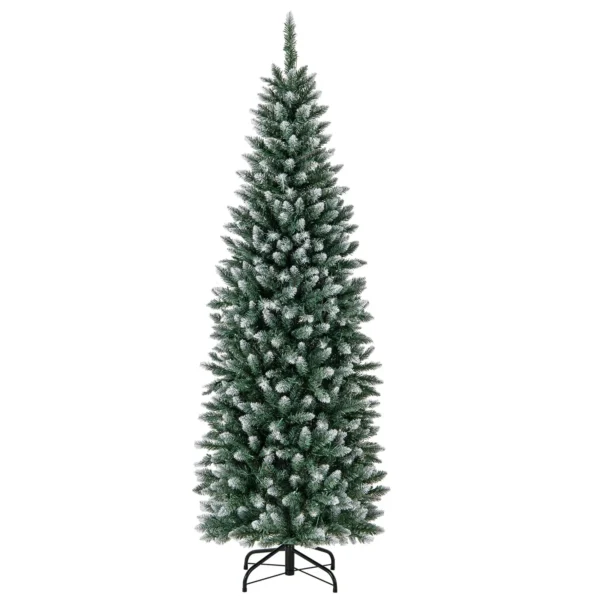 6 FT Artificial Xmas Tree Hinged Christmas Tree with 618 Branch Tips