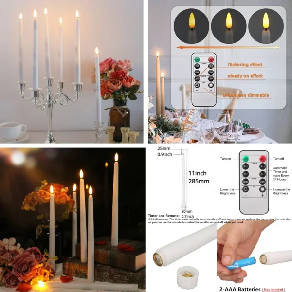 12/24Pcs Flameless LED Candle Battery Operated Flickering Candle For Home Christmas Party Wedding Decoration Tealight Candles - Image 3