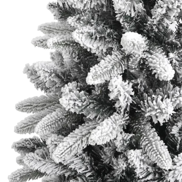 Flocked Snow Artificial Christmas Tree 180cm - Realistic PVC & PE Xmas Decor - Image 5