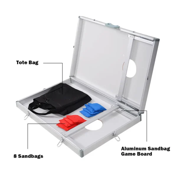 Bean Bag Toss Portable Professional Cornhole Game Set 8 Bean Bags 2 Play Boards - Image 6