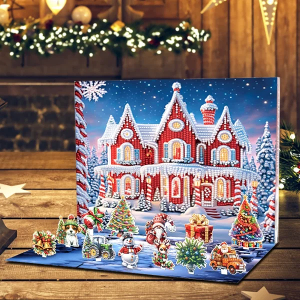 Christmas Wukong Diamond Painting Ornament Countdown Calendar Box DIY Diamond Desktop Decor Countdown Surprise Box for Beginner - Image 5