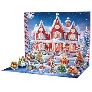 Christmas Wukong Diamond Painting Ornament Countdown Calendar Box DIY Diamond Desktop Decor Countdown Surprise Box for Beginner