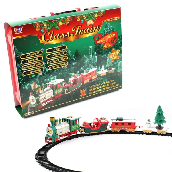 Christmas Train Set Track Musical Sound Lights Around Tree Decoration Santa UK - Image 2