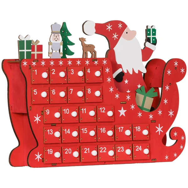Advent Calendar, Christmas Countdown Calendar with 24 Drawers - Image 2