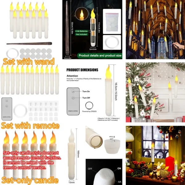 12/24Pcs Flameless LED Candle Battery Operated Flickering Candle For Home Christmas Party Wedding Decoration Tealight Candles - Image 5