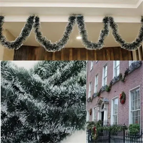 2M Christmas Eve Decoration Bar Tops Ribbon Garland Christmas Tree Kitchen Ornaments Wedding Party Decoration - Image 2