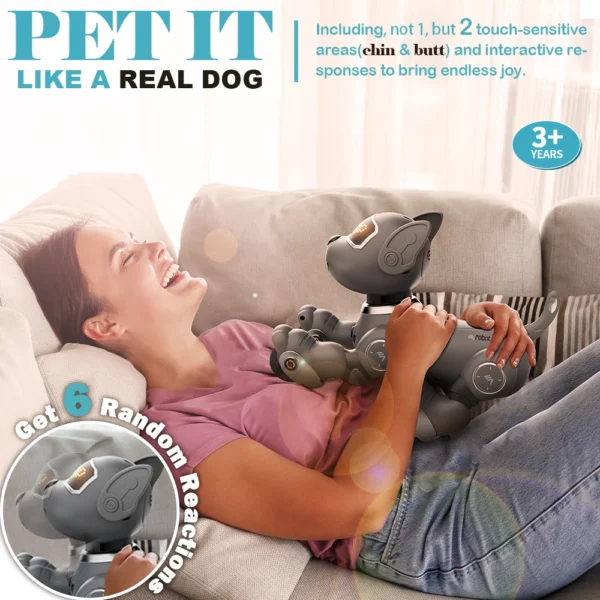 Robot Dog Toy for Kids Voice Remote Control Pet Interactive Touch Sensors 20+ Mode Robotic Puppy Toy Boys Girls - Image 6