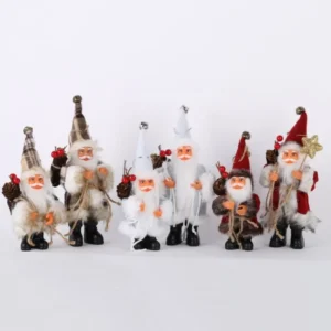 1Pc Christmas Scene Decoration Santa Claus Doll Christmas Tree Ornament New Year Home Decoration for kids Gift Noel Doll