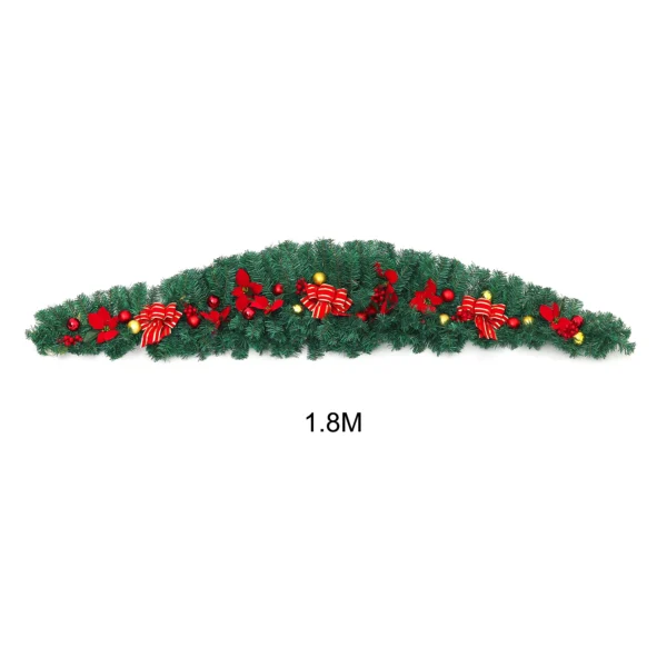 180CM Christmas Cow Horns Shape Rattan Christmas Garland with LED light, Style A - Image 5