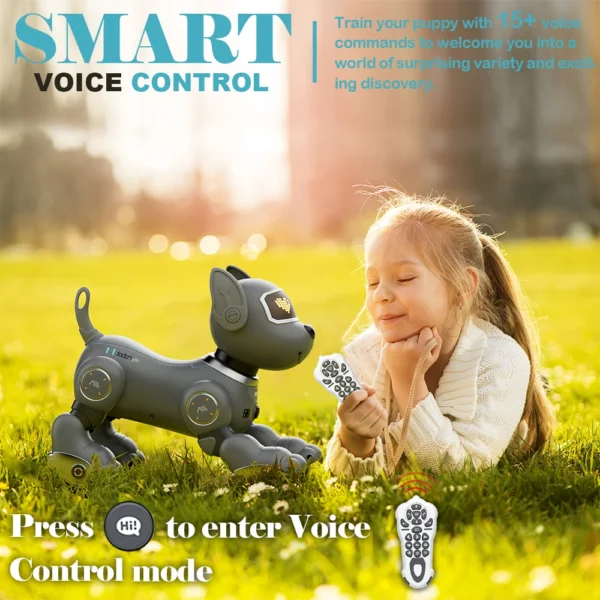 Robot Dog Toy for Kids Voice Remote Control Pet Interactive Touch Sensors 20+ Mode Robotic Puppy Toy Boys Girls - Image 2