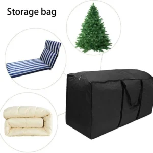 Storage Bags Waterproof SurfaceOxford Fabric Carrying Case Cushion Generous Pouch Christmas Trees Black 116×47×51cm