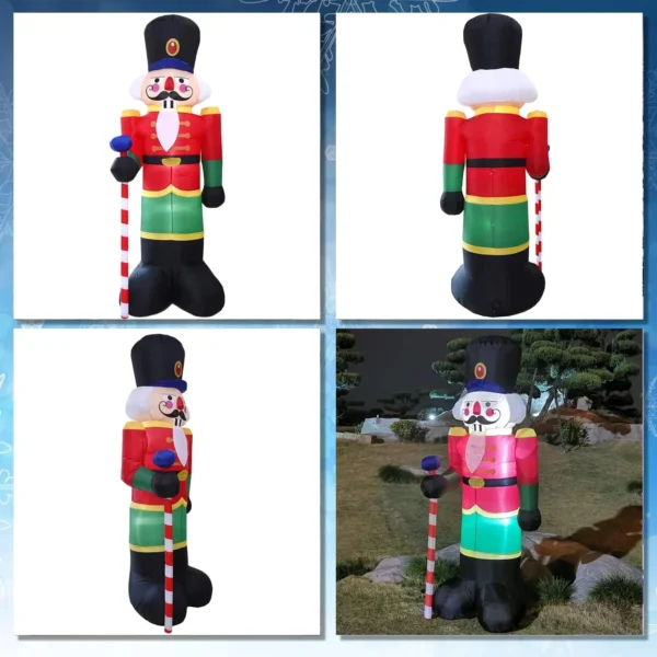 210cm Nutcracker Soldier inflatables Blow Up Christmas Decoration 2025 Home Yard Garden Outdoor Party Xmas Decor - Image 4