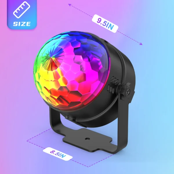 4PCS RGB LED Stage Disco Light Rotating DJ Ball Strobe Remote Control LED Magic Ball Light Christmas Party Club Show Lamp - Image 3
