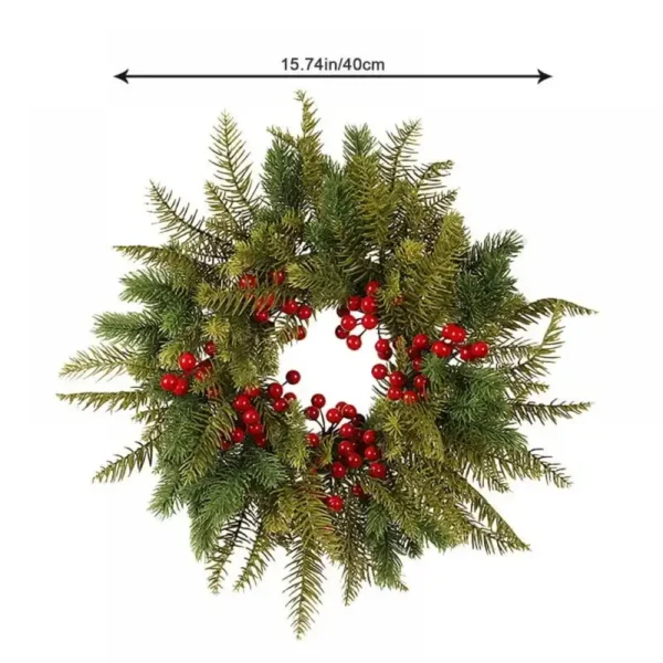 Christmas Wreath with Lights for Outdoor Door Decor - Battery-Powered Pre-Lit Holiday Reef graduation lei Mini wreath Lei Leis - Image 6