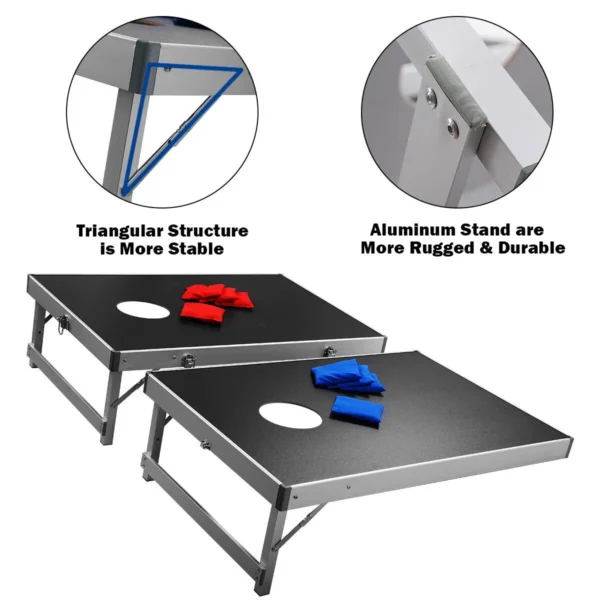 Bean Bag Toss Portable Professional Cornhole Game Set 8 Bean Bags 2 Play Boards - Image 5