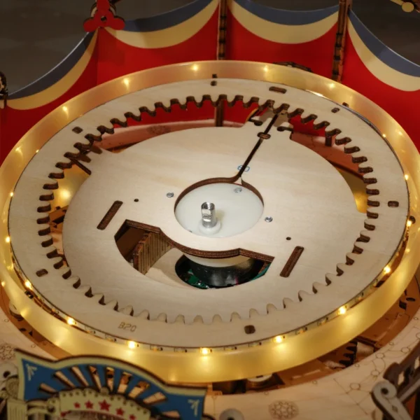 Tilt-A-Whirl The Tea Cup Amusement Park Series Building Toy Birthday Xmas Gifts for Kids Children 3D Wooden Puzzle - Image 5