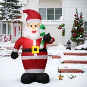LED Inflatable Cartoon Model Decor Festival Theme Cute Air Blown Up Christmas Dolls Decor for Xmas Garden Party Decor