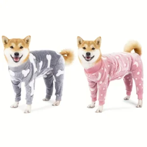 Red Plaid Large Dog Pajamas Cozy Flannel Pet Clothes Cute Warm Soft Pink dog clothes Boy dog clothes Dog designer clothes Puppy