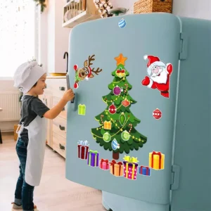 Snowman Set Vibrant Customizable Fridge Decor Only To Clean Refrigerator And Dry Stickers