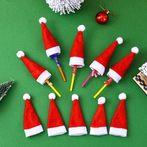 Mini Santa Hat Scarf Knit Hats Glove Crafts Christmas Doll Tree Ornaments Decorations DIY - Image 5