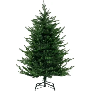 136 cm Christmas Tree, Artificial Pre-Lit Xmas Tree with 8 Lighting Modes, 180 LED Lights and 386 Branch Tips