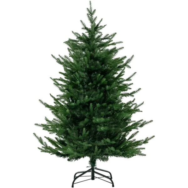 136 cm Christmas Tree, Artificial Pre-Lit Xmas Tree with 8 Lighting Modes, 180 LED Lights and 386 Branch Tips