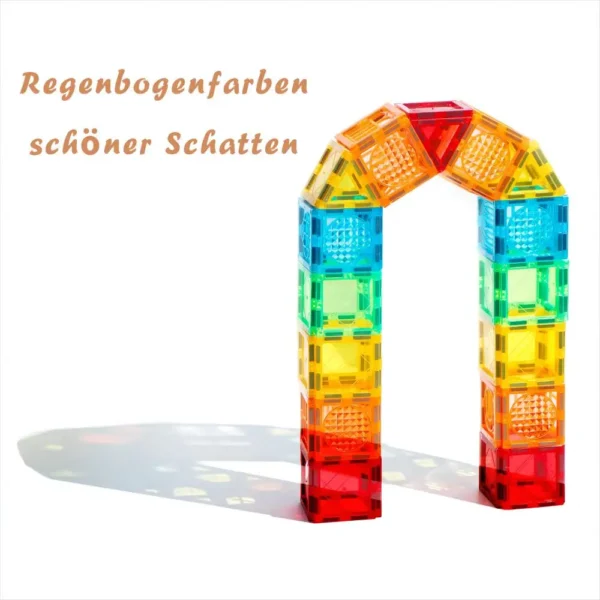 Magnetic Tile Set For Kids Magnetic Building Blocks Construction Game Children Montessori Magnets Toys Christmas Gifts - Image 3