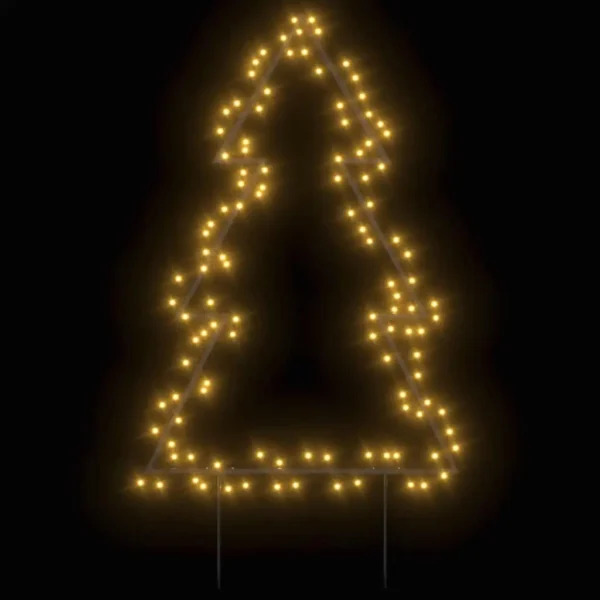90cm Christmas Tree Decorations with 115 LEDs & Ground Spikes - Festive Light Up Your Holidays! - Image 3
