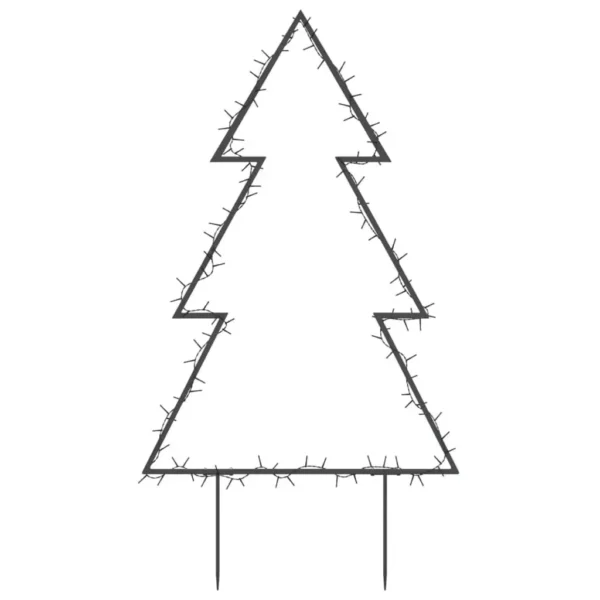 90cm Christmas Tree Decorations with 115 LEDs & Ground Spikes - Festive Light Up Your Holidays! - Image 5