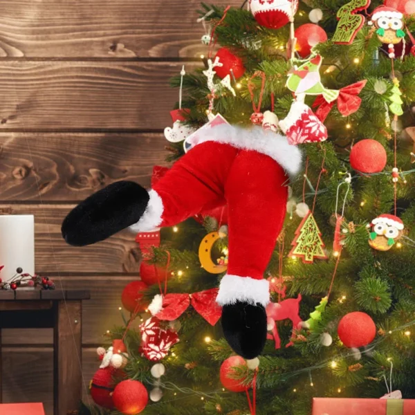 Santa Claus Elf Legs Doll Christmas Tree Decoration Home Fireplace Hanging Ornament Xmas Tree Picks New Year Party Supplies Gift - Image 2