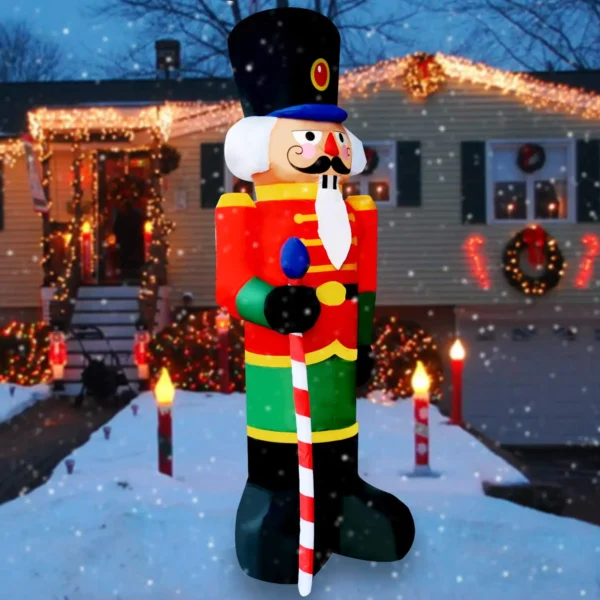 210cm Nutcracker Soldier inflatables Blow Up Christmas Decoration 2025 Home Yard Garden Outdoor Party Xmas Decor - Image 3