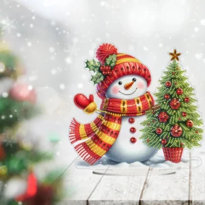 Acrylic Diamond Painting Desktop Decors Bedroom Table Decor Special Shape Christmas Tree Diamond Painting Tabletop Ornaments Kit