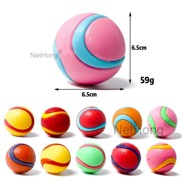6Pcs Squeaky Balls Toys Dogs Interactive Toys TPR Dog Chew Toy for Dog Pet Teeth - Image 3