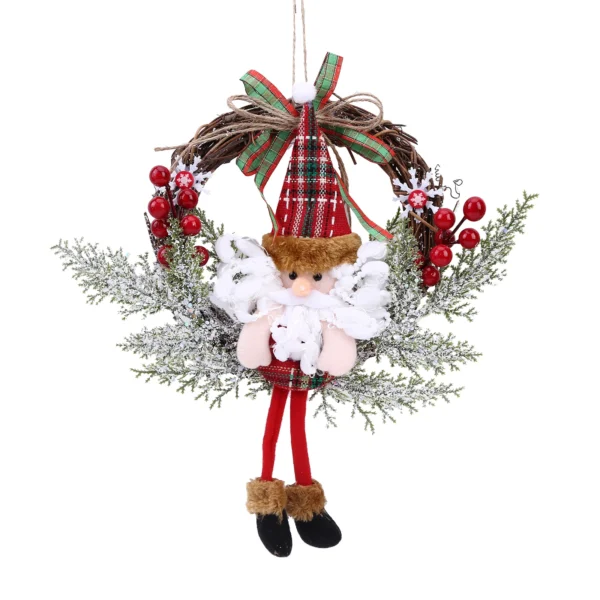 Christmas Elk Wooden Garland Multifunctional Snowman Hanging Garland Decorative Festival Theme for Holiday Indoor Outdoor Decor - Image 4
