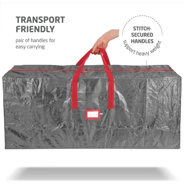 Christmas Tree Storage Bag Fits 9 Ft Artificial Trees Plastic Waterproof Christmas Tree Bag Strong Durable Handles - Image 3
