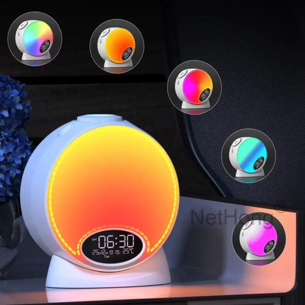 12 in 1 Planetarium Projector Bluetooth Night Light Rechargeable LED Clock - Image 2
