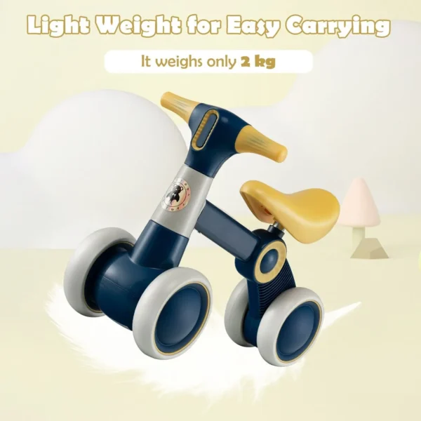 Cute Baby Balance Bike 4 Wheels Childrens Bicycle Toddlers Riding Toy w/No Pedal - Image 6