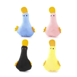 Cute Pet Dog Cat Plush Squeak Sound Dog Toys Funny Fleece Durability Chew Molar Toy Fit For All Pets Dog Cat Duck Pig