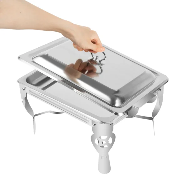 Chafing Dish Stainless Steel Food Warmer 6L/9L, Heat Container, Warming Device for Chafing, Large Kitchen, Catering, Buffet - Image 2
